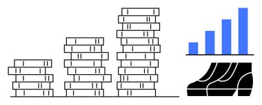Yükselen mavi çizelgenin yanında yükselen üç basamaklı kitapların sayısı artıyor. Eğitim büyümesi, mali başarı, akademik başarı, ilerleme ve iyileşme için ideal