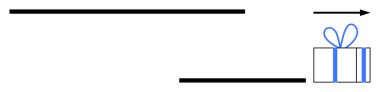 Hediye kutusu siyah yatay çizgiler ve yön okuyla gösterilen bir taşıyıcı bandı üzerinde hareket ediyor. Lojistik, imalat, tatiller, dağıtım hizmetleri, tedarik zinciri, nakliye, otomasyon için ideal
