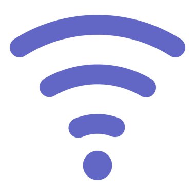 Yükselen yay ve tabanında dairesel bir nokta olan soyut kablosuz sinyal şekli. Teknoloji, internet, iletişim, bağlantı, kablosuz hizmetler, ağlar, veriler için idealdir. Düz renk simgesi