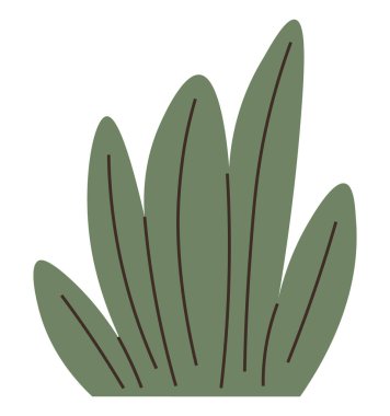 Uzun şekilli ve basit siyah aksanlı stilize yeşil yapraklar. Doğa, çevre, bahçıvanlık, eko-yaşam, sürdürülebilirlik, manzara tasarımı ve organik temalar için idealdir. Düz renk simgesi