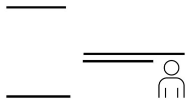 Basit bir insan hatlarıyla yatay ve dikey çizgiler. Organizasyon, iletişim, yapı, hiyerarşi, minimalizm, eğitim, takım çalışması için ideal. Soyut çizgi düz metafor