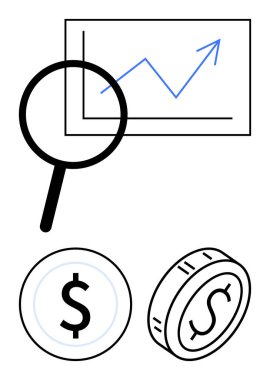 Yukarıya bakan grafikte büyüyen camlar büyümeyi, analizi, başarıyı ve finansmanı temsil ediyor. Yatırım, ekonomi, iş, planlama, strateji istatistikleri için ideal düz çizgi metaforu