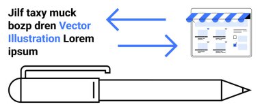 Kalem, yaratıcılık, tasarım, iletişim, içerik oluşturma, dijital pazarlama ve web gelişimini gösteren metin, ok ve tasarım unsurlarını gösteren bir web sayfasına işaret ediyor. Tasarım için ideal