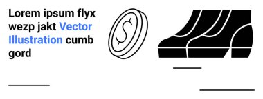 Üç ayak izinin yanında dönen dolar işaretli sikke ilerlemeyi, hareketi ve mali durumu gösteriyor. Tasarruf, yatırım, mali planlama, ekonomi, para kavramları, kariyer büyümesi için ideal