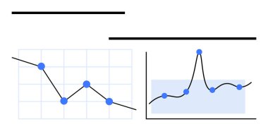 İki çizgi grafiği şebekeler üzerinde veri noktalarını gösterir. Bir eğilim diğer tepeleri azaltır. İş analizi, karşıtlık, ekonomi, eğitim, trendler ve istatistikler için ideal. Satır metaforu