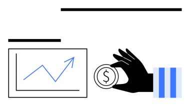 Dolar işareti ile el ele tutuşma, grafikte yukarı doğru ok başarıyı, karı, ekonomiyi simgeliyor. Finans, yatırım, tasarruf, büyüme analitiği iş zenginliği için idealdir. Düz basit metafor