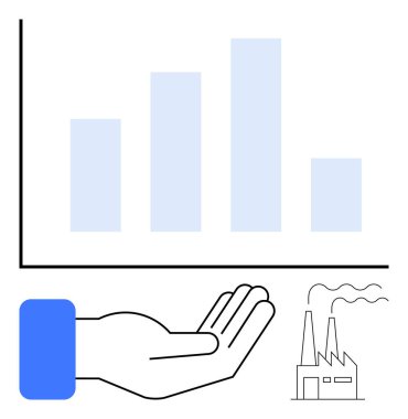 Fabrika, endüstriyel büyüme, sorumluluk ve sürdürülebilirliği özetliyor. Ticari ilerleme, ekonomi, ekoloji, sanayi, büyüme stratejisi, eşitlik için ideal