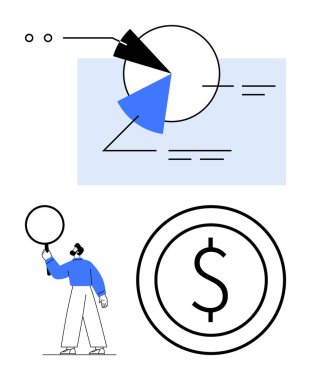 Turta tablosu analizi ve finansal sembol, işaret eden kişi tarafından vurgulandı. Veri analizi, iş planlaması, mali raporlar, bütçe hesaplaması, ekonomik strateji, eğitim için ideal, düz basit metafor