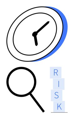 Zamanı gösteren saat, analiz için büyüteç, ve RISK yazımını engelleyen engeller problem çözme, karar verme ve strateji üzerine vurgu yapıyor. Üretkenlik, yönetim, planlama, teslim tarihleri için ideal