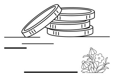 Çiçeklerin yanında birikmiş paralar mali büyüme, zenginlik, ekolojik bilinçli girişimler, tasarruflar, yatırımlar, yeşil ekonomi ve sürdürülebilirliği ön plana çıkarıyor. Finans ve çevre için ideal