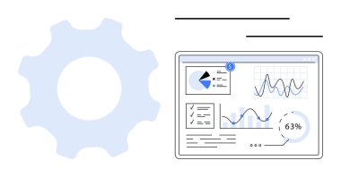 Çizelgeler, grafikler ve performans ölçümleriyle birlikte detaylı bir analitik gösterge panelinin yanında hazır bulunun. Otomasyon, veri analizi, iş stratejisi, süreç verimliliği, sistem yönetimi, performans için ideal
