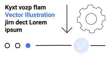 Ayarları temsil eden ikon, hareketi gösteren ok ve işaretli seçim çemberleri. İş akışı, süreç, ayarlar, seçimler, yön arayüzleri organizasyonu için idealdir. İniş sayfası