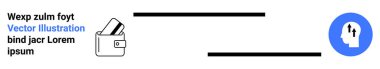 Cüzdanında kredi kartları ve mavi daireli kafa profili var. Oklar yukarı ve aşağı işaret ediyor. Finans, bütçe, kişisel büyüme, karar verme, cüzdan, ekonomi ve eğitim için ideal. İniş sayfası