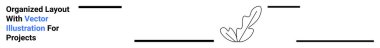 Zarif planlar için temiz çizgilerle çevrili basit bir tüy kalem çizimi. Yazmak, yaratıcılık, organizasyon, eğitim, kırtasiye, yayıncılık ve düz iniş sayfası afişi için ideal