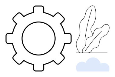 Minimalist yapraklar ve basit bulut şeklinin yanında, doğa, makine ve yenilikleri birleştiren geniş bir ana teçhizat. Çevre teknolojisi, yenilik, sürdürülebilirlik, üretkenlik, denge, asgari tasarım için ideal
