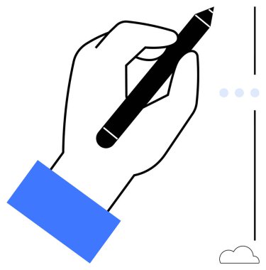 Minimalist bulutlar ve noktalarla çizmeye ya da yazmaya hazır bir stil. Yaratıcılık, teknoloji, üretkenlik, tasarım, eğitim yenilik iletişimi için idealdir. Düz basit metafor