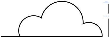 Temiz minimalist estetiğe sahip basit bir bulut çizgisi. Teknoloji, veri depolama, hava durumu, ağ oluşturma, internet, yaratıcılık ve yenilik kavramları için ideal. Kusursuz düz basit metafor