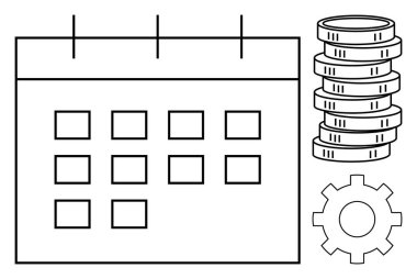 Takvim şebekesi, bozuk para yığını ve zaman yönetimi, finansal planlama, tasarruf, verimlilik ve hedef belirleme önerileri. Proje yönetimi organizasyonu ekonomisinin bütçelendirilmesi için ideal süre