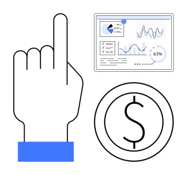 El, para para ikonu ile birlikte haritalar ve analizlerle birlikte veri paneline yönlendirir. Finans, yatırım, ekonomi, iş stratejisi, dijital bankacılık, kâr büyüme bütçesi için ideal. Düz basit