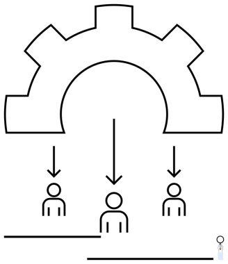 Ekip çalışmasını ve verimliliğini vurgulayarak, aşağıdaki üç kişiye ok yoluyla görevleri yönetme konusunda en üst seviyedeki ana hatları belirleyin. Takım çalışması, üretkenlik, hiyerarşi, iş akışı, organizasyon, görev yönetimi için ideal