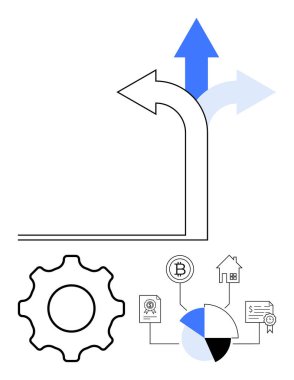 Ok, kripto para birimi, konut, çizelge ve sertifikalar için bir dişli ve simgelerin yanında seçeneklere ayrılır. Karar verme, strateji, yenilik, teknoloji, optimizasyon analizi için ideal