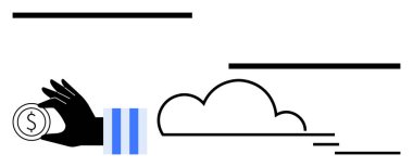 El ele tutuşup para, para, finans ve bağlantı aktarımı. Fintech, ekonomi, bulut teknolojisi, tasarruf, yatırım, yenilik ve dijital ticaret için ideal