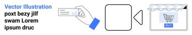Hand holding card, online payment symbol, cart window with checkout button. Ideal for payment systems, shopping, e-commerce, marketing, business transactions, digital platforms flat landing page