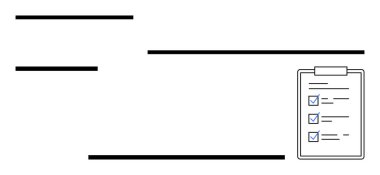 İşaretli görevlerin yer aldığı soyut çizgilerle çevrili pano. Üretkenlik, planlama, organizasyon, öncelikler, görev yönetimi ve verimlilik için ideal. Düz basit metafor