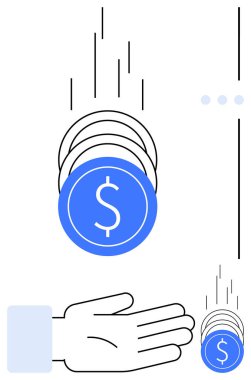 Mavi dolarları hareket halinde yakalamak için el ele tutuşmak finansal kazanç, destek ya da tasarruf anlamına gelir. Finans, iş, yatırım, ekonomik büyüme bütçe değeri için idealdir. Düz