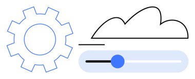 Vites, bulut ve kaydırıcı bulut depolama, ayarlar ve özelleştirme. Teknoloji, dijital araçlar, bulut hesaplama tercihleri için ideal UI yazılım güncellemeleri optimizasyonu sağlar. Düz basit