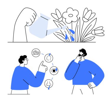 Bitkileri teneke kutuyla sulamak, bakım ve büyümeyi ön plana çıkarmak. Beyin fırtınası yapan, duyuları ve yaratıcılığı keşfeden iki insan. Takım çalışması, yenilik, doğa, eğitim, büyüme sorunları çözmek için ideal