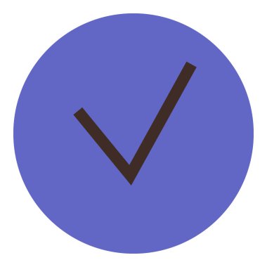 Mavi dairesel şekildeki koyu işaretler başarıyı, onayı ya da tamamlamayı simgeliyor. Konseptler için ideal doğrulama, anlaşma, başarı, görev tamamlama, güvenilirlik, kalite güvencesi