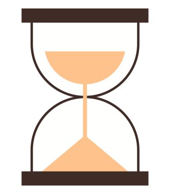 Tepeden tırnağa kum akan kum saati zamanın ve sabrın geçtiğini gösteriyor. Zaman yönetimi, teslim tarihleri, verimlilik, inatçılık, bekleme, geri sayım farkındalığı için idealdir. Düz