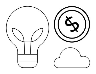 İçinde yapraklar olan ampul, dolar sikke ve bulut yeniliği, sürdürülebilirliği, çevre dostu büyümeyi, başarıyı, yenilenebilir enerjiyi, tasarrufu ve ileriyi düşünmeyi simgeliyor. Yeşil iş için ideal