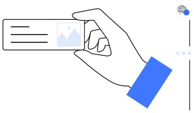 Minimalizm ve berraklığı vurgulayan, metin ve görüntü tutuculu bir kartı tutan kişi. Markalaşma, iş kimliği, kişisel bağlantılar, teknoloji, iletişim, web tasarımı, ağ oluşturma için ideal