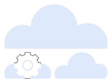 Mavi bulutlar bulut hizmetlerini, hesaplamayı ve optimizasyonu sembolize ediyor. Teknoloji, kişiselleştirme, bulut depolama, takım işbirliği, bilişim otomasyonu yeniliği için ideal. Basit bir daire.