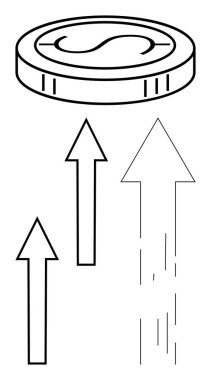 Yükselen paralar, büyümeyi, ilerlemeyi ve finansal gelişmeyi simgeliyor. Finans, yatırım, ekonomi, başarı, strateji geliştirme zenginlik temaları için idealdir. Düz basit