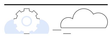 Dişliler bulut şekliyle birleşince teknoloji, yenilik ve bağlantıyı simgeliyor. Bulut hesaplama, dijital dönüşüm, çevrimiçi hizmetler, üretkenlik, takım çalışması ve veri için ideal