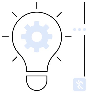 Ampullerin ışıyan çizgilerle kaplanması yeniliği, fikirleri ve sistem mekaniğini sembolize eder. Teknoloji, yaratıcılık, çözümler, üretkenlik, ilham ekip çalışması için ideal. Düz