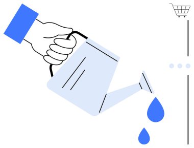 El ele tutuşmak, mavi su damlaları dökmek. Temalar için ideal büyümeyi, yetiştirmeyi, yatırımı, takım çalışmasını, yaratıcılığı, sürdürülebilirliği ve kalkınmayı tetikler. Düz basit metafor