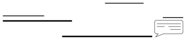 Değişen uzunluklardaki yatay siyah çizgiler metni içeren bir konuşma baloncuğuyla minimalist bir düzen oluşturuyor. Bu da iletişim akışını akla getiriyor. Basitlik, diyalog, mesajlaşma, organizasyon için ideal