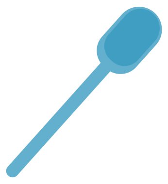 Çubuğun üzerinde uzamış oval şeker şekilli mavi bir lolipop. Şeker temaları, yemek reklamları, çocukluk nostaljisi ve şekerleme pazarlaması için idealdir.