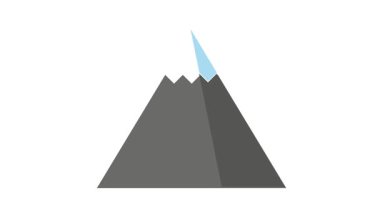 Basit ve temiz bir video, 4k, kar ve beyazın tonlarında gösterilen bir dağ zirvesinin mp4 tasarımı. İzole edilmiş resimde, minimalist için uygun olan zirvenin keskinliği vurgulanıyor.