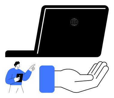 Kişinin dijital teknolojiyle etkileşimi tablet, laptop, açık el röfleleri yardımı, işbirliği ve kapsayıcılığı kullanır. Teknoloji, eğitim, destek sistemleri, küresel çözümler için ideal