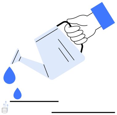 El ele tutuşmak, suyu soyut çizgilere dökebilir, bu da yetiştirmeyi, büyümeyi ve yatırımı sembolize eder. İş, gelişme, strateji, eğitim çevresi yaratıcılığı için idealdir. Düz