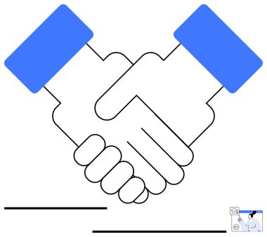 Güven, takım çalışması ve anlaşmayı vurgulayan bir el sıkışma jestine iki el sıkıştı. Ortaklıklar, anlaşmalar, takım çalışması, işbirliği görüşmeleri karşılıklı saygı için idealdir. Düz