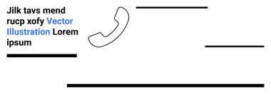 Telefon alıcısı temiz metin satırlarının yanında, bağlantıyı ve iletişimi vurguluyor. Telekom markalaşması, müşteri hizmetleri, sohbet düzeni, takım mesajlaşması, ağ oluşturma, uzaktan çalışma temaları için ideal