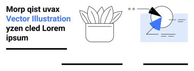 Basit bir tencerede soyut geometrik şekiller, diyagram ve metin elementlerinin yanında sulu. İş için ideal, büyüme, yaratıcılık, ekoloji, tasarım, strateji basit iniş sayfası
