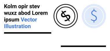 Dairesel bir hatla, göze çarpmayan bir karşıtlığı olan siyah, cesur dolar işareti. Finans, ekonomi, para, markalaşma, dijital platformlar, bankacılık, sunumlar, soyut düz metafor için ideal