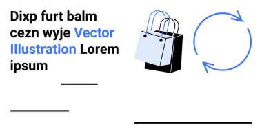 Alışveriş torbası dairesel geri dönüşüm oklarının yanında sürdürülebilirliği, yeniden kullanımını ve yeşil ekonomiyi ön plana çıkarıyor. Sürdürülebilirlik, geri dönüşüm, ecommerce, alışveriş, çevre bilinci için ideal